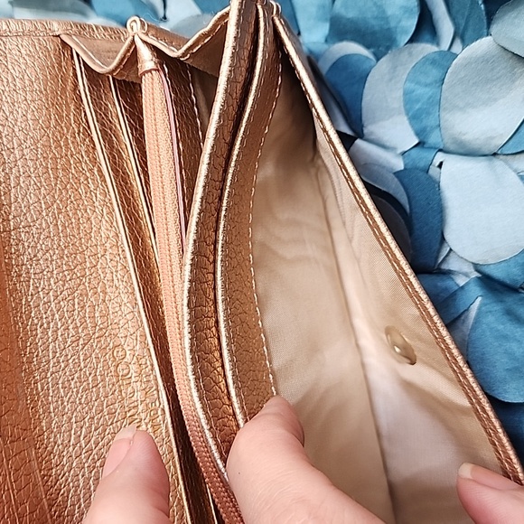 Jimmy Choo Star Studded Metallic Long Wallet in Rose Gold EUC - Picture 10 of 16